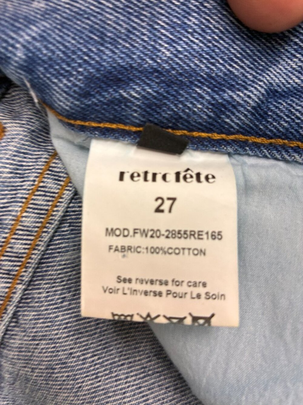 NWT retrofête Chris Jean Distressed Light Wash Straight Sz 27 - Picture 2 of 5
